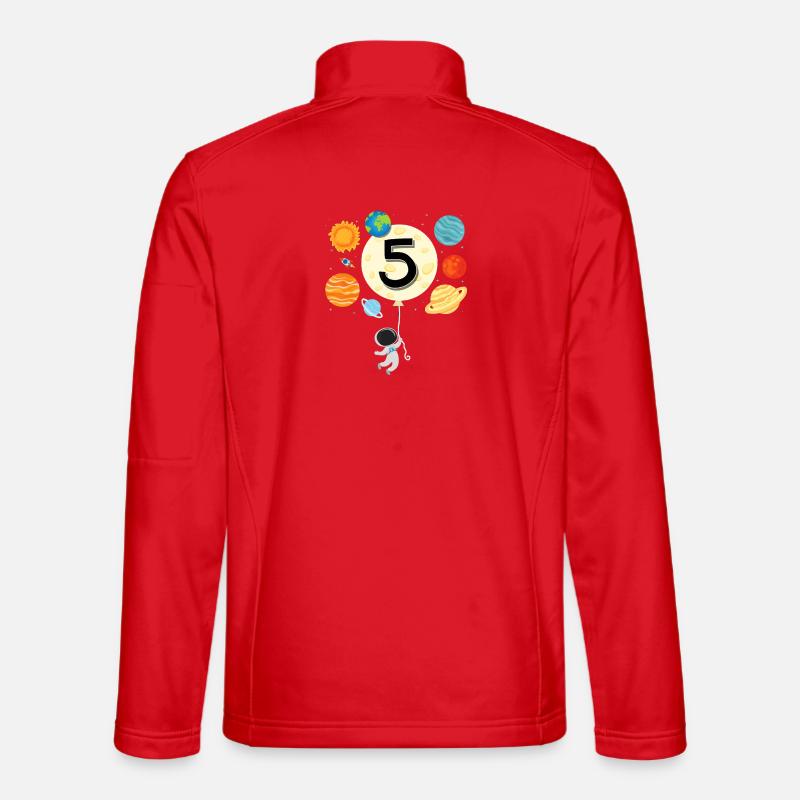 Five Planet Balloon Adventure - Unisex Softshell Jacket - red