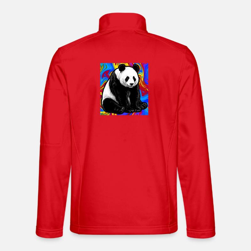 panda - Unisex Softshell Jacket - red