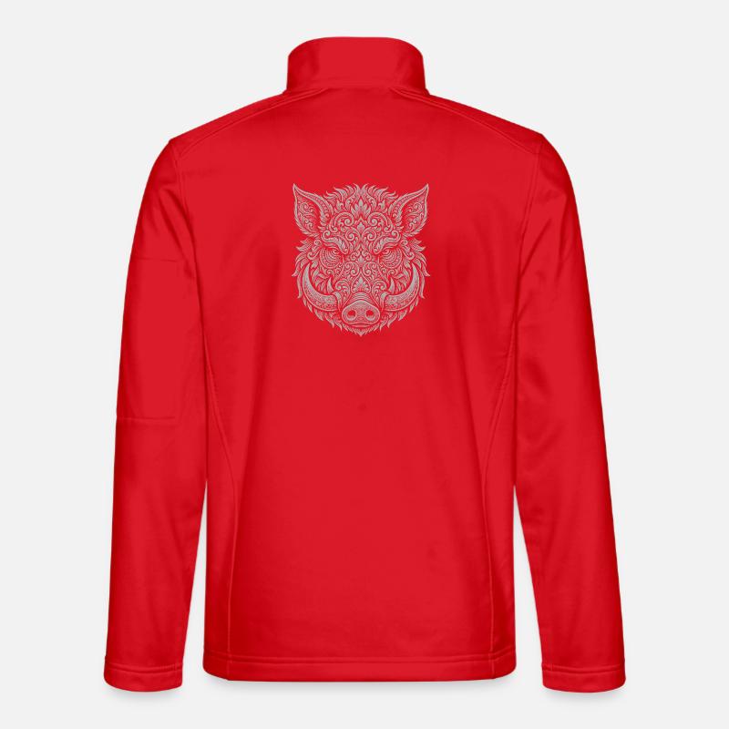 Wild boar - Unisex Softshell Jacket - red