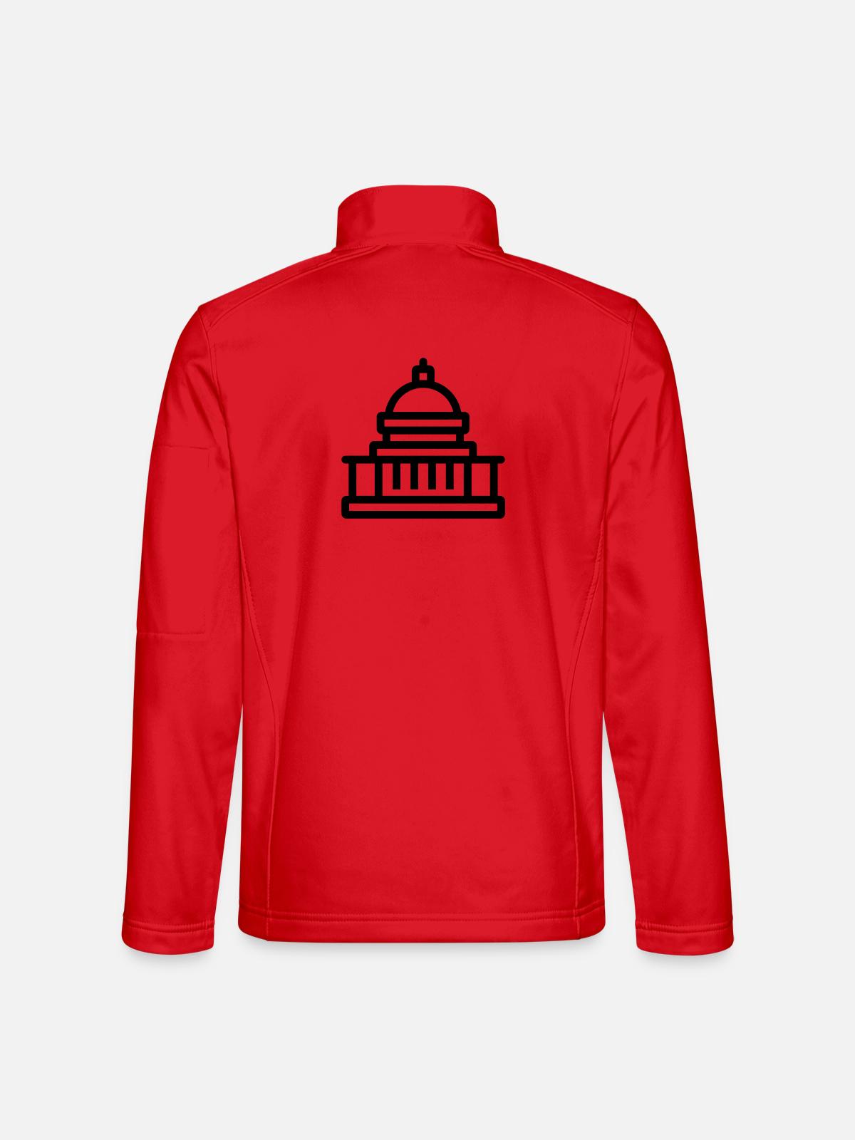 government - Unisex Softshell Jacket - red - Back