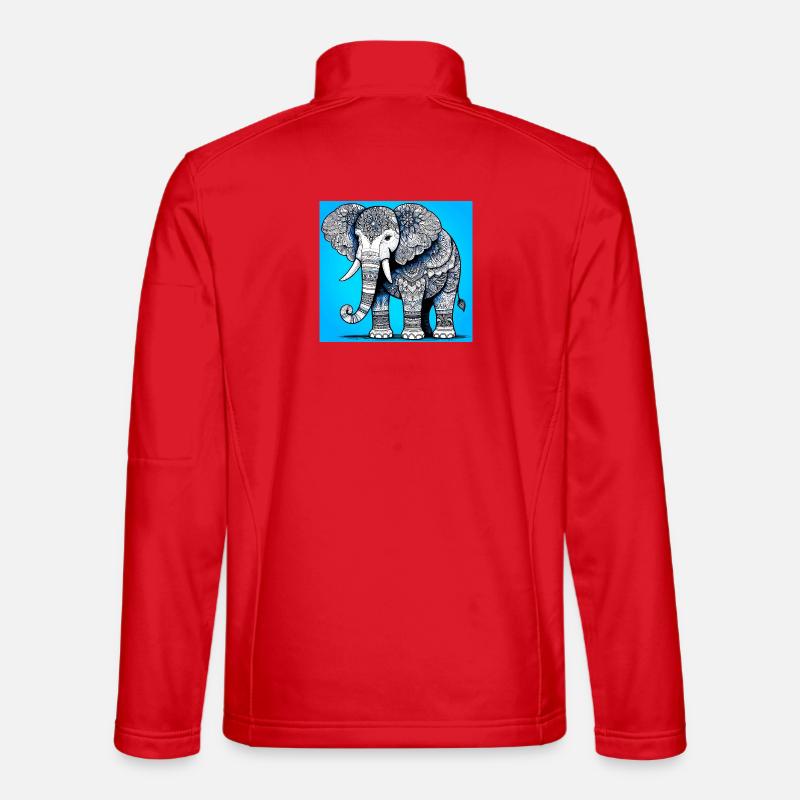elephant - Unisex Softshell Jacket - red