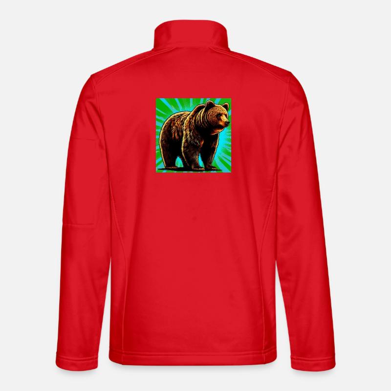 bear - Unisex Softshell Jacket - red