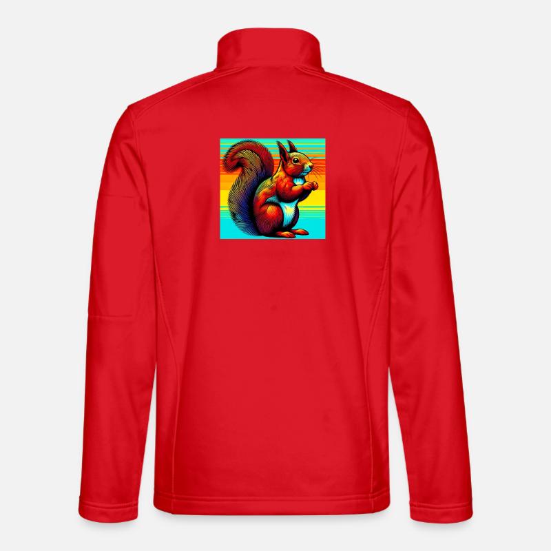 squirrel - Unisex Softshell Jacket - red