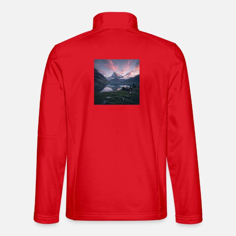 Alpine evening reflection Unisex Softshell Jacket