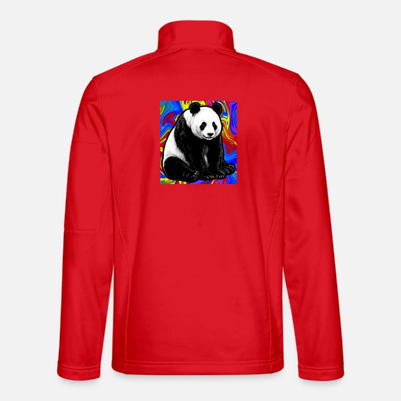 panda - Unisex Softshell Jacket - red