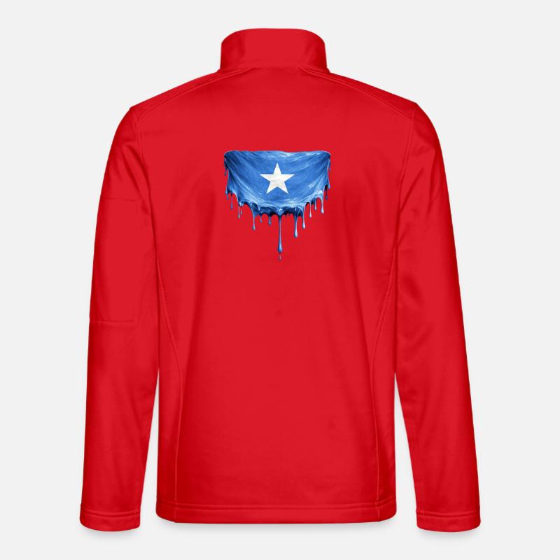 Somali Flag Drop Art - Unisex Softshell Jacket - red