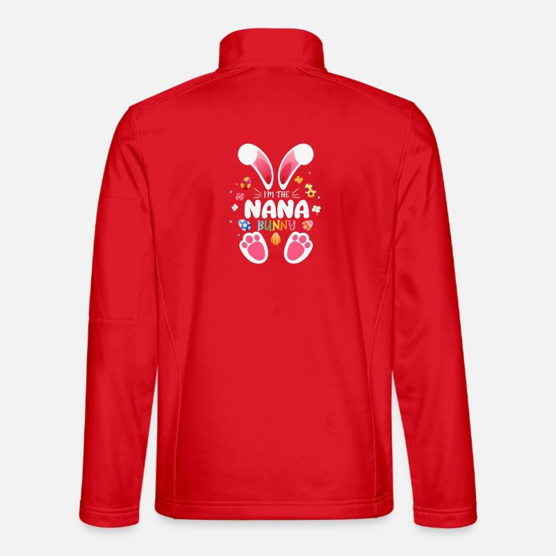 Nana Bunny Easter Cheer - Unisex Softshell Jacket - red