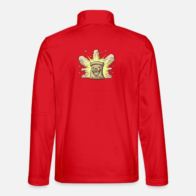 Explosiver Sack Cartoon - Unisex Softshelljacke - Rot
