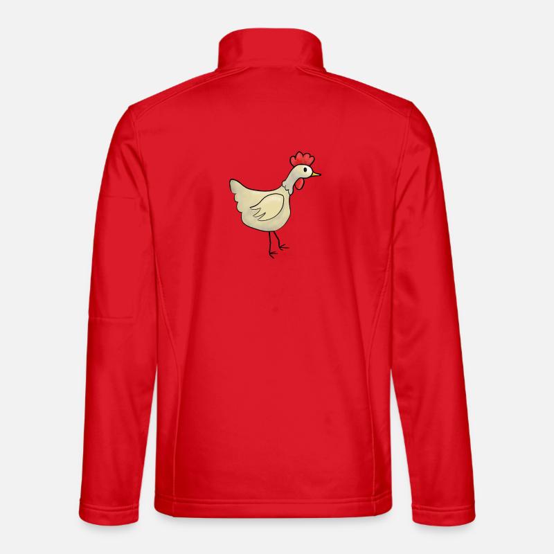 Henne Hühner Huhn Kinder - Unisex Softshelljacke - Rot