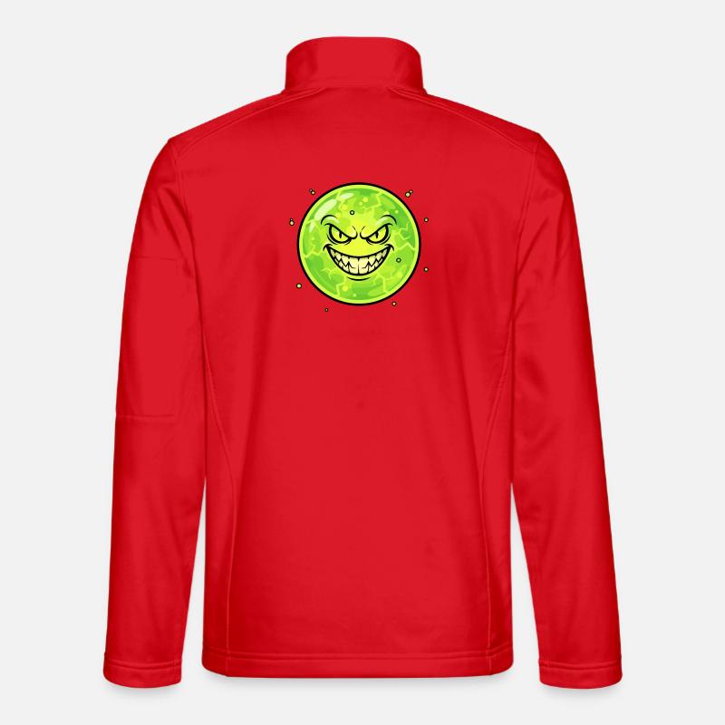 Grim Moon with Grin - Unisex Softshell Jacket - red