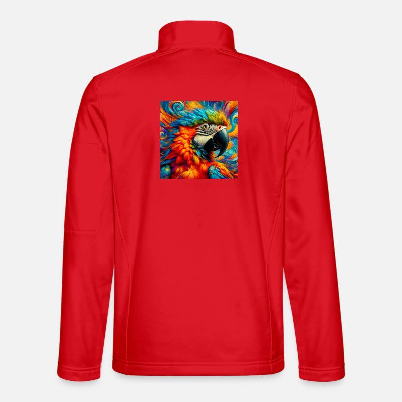 Papagei - Unisex Softshelljacke - Rot