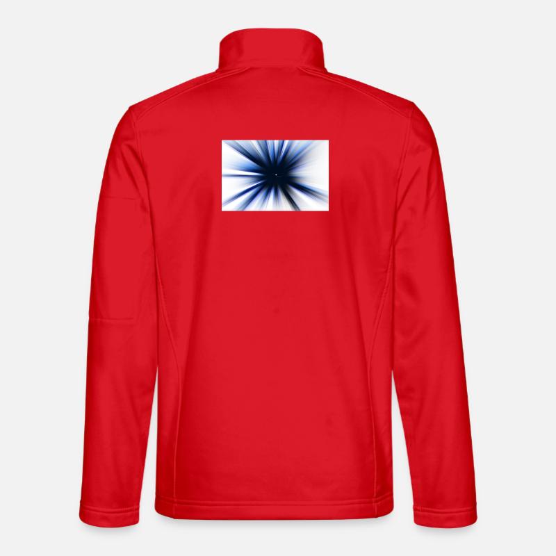 Fun Motiv - Blauer Strahleneffekt – Radial Burst - Unisex Softshelljacke - Rot