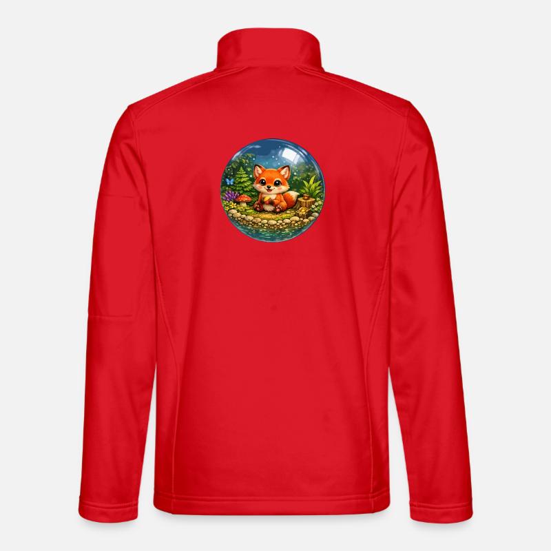 Fuchs im Glaskugelwald Unisex Softshelljacke