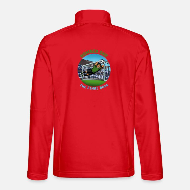 Nummber One Finalboss: Torwart - Unisex Softshelljacke - Rot