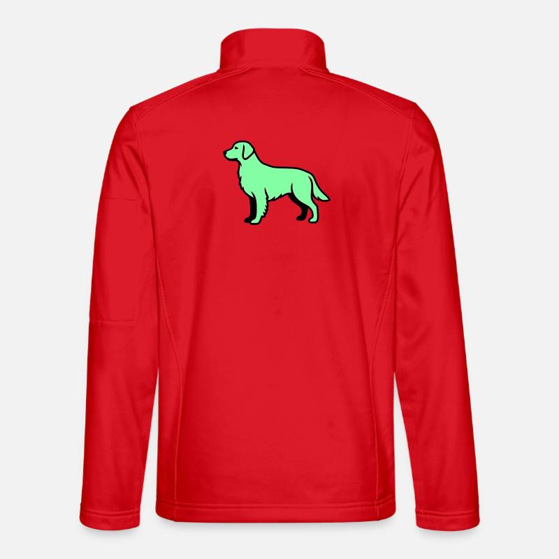 Labrador Retriever Silhouette - Unisex Softshelljacke - Rot