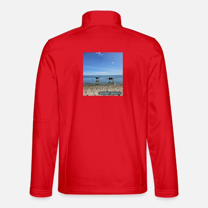 Vacation, muuu - Unisex Softshelljacke - Rot