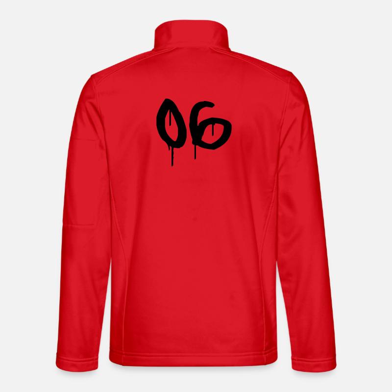 Number 06 Urban Graffiti Style - Unisex Softshell Jacket - red
