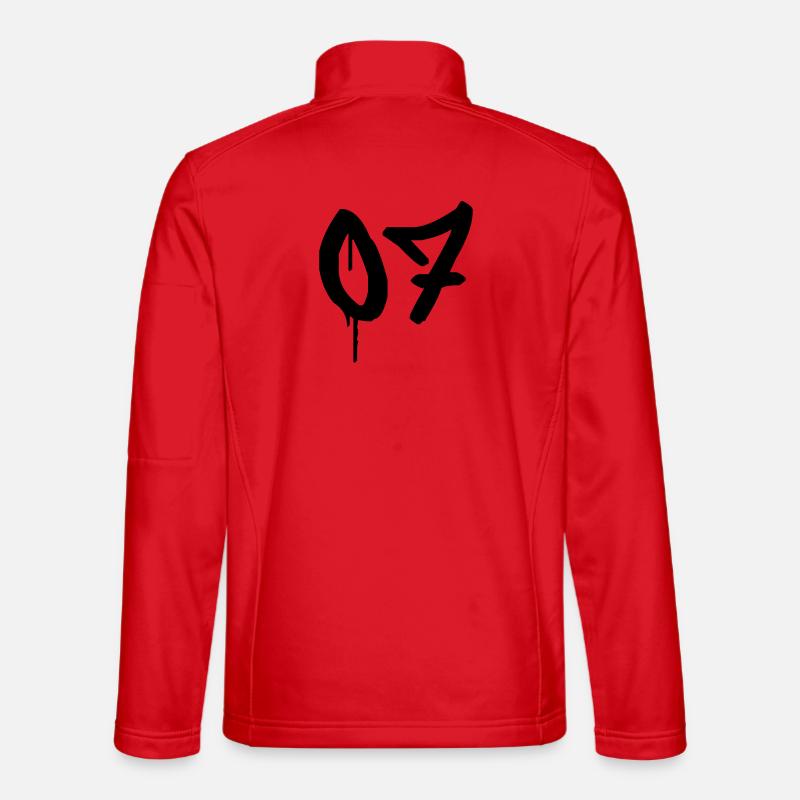 Number 07 Urban Graffiti Style - Unisex Softshell Jacket - red