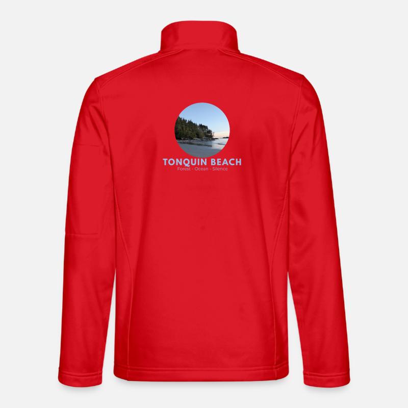 Tonquin Beach Forest Ocean - Unisex Softshell Jacket - red