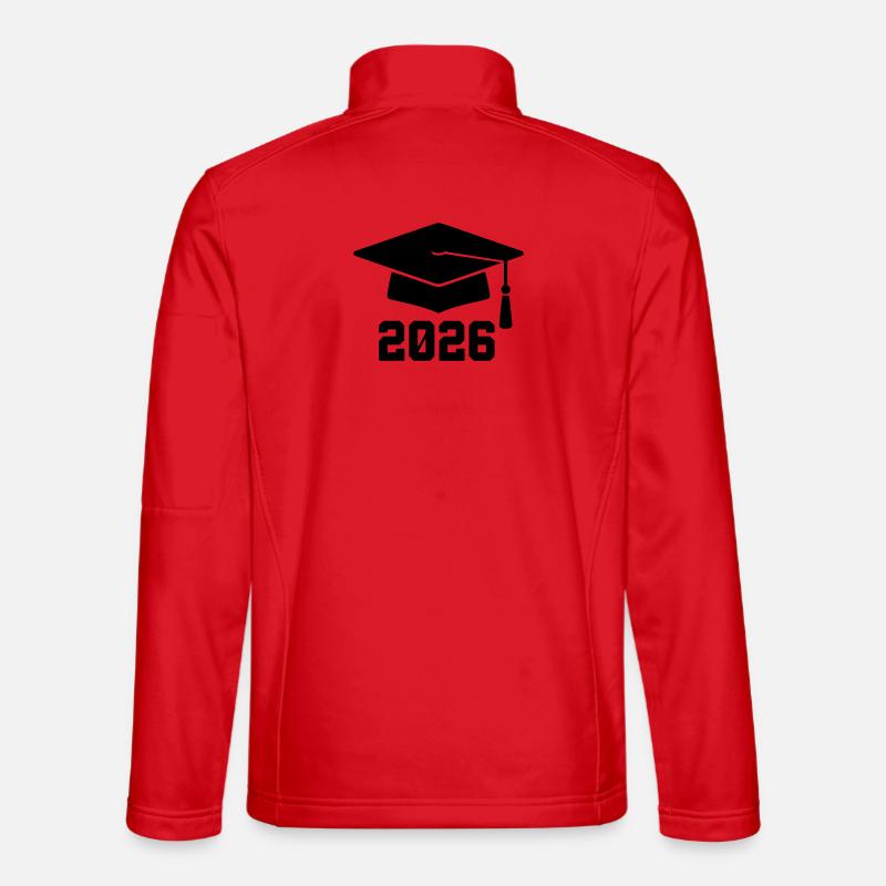 Doktorhut Abschluss 2026 Wappen - Unisex Softshelljacke - Rot