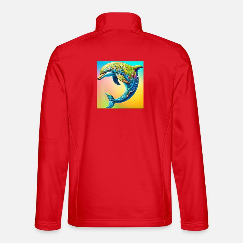 dolphin - Unisex Softshell Jacket - red