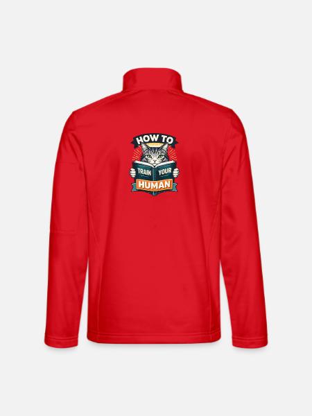Katzentraining für Menschen how to train your huma - Unisex Softshelljacke - Rot