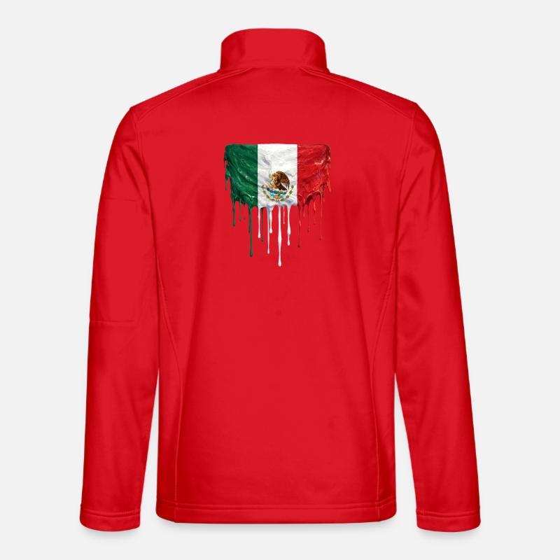 Mexican Dripping Flag - Unisex Softshell Jacket - red