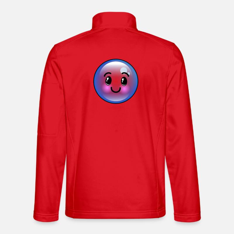 Niedliche blaue Blase - Unisex Softshelljacke - Rot