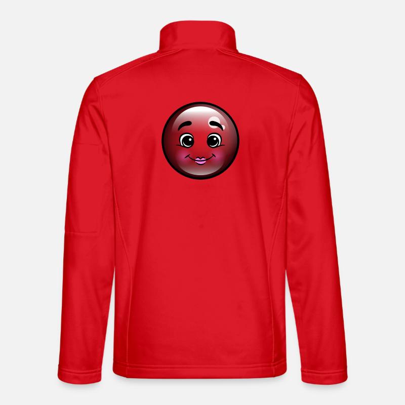 Cute Black Bubble - Unisex Softshell Jacket - red