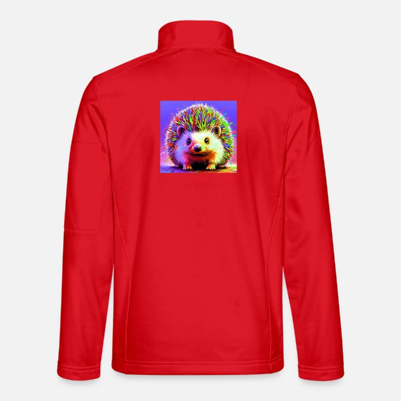 hedgehog - Unisex Softshell Jacket - red