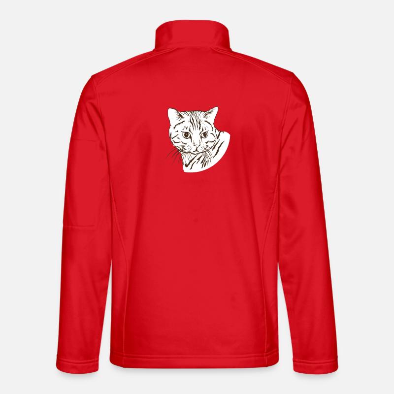 Cat - Unisex Softshell Jacket - red