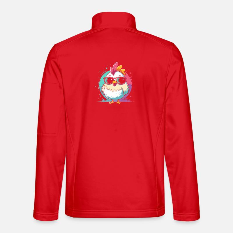 Flashy Chick Pastel Sunglasses - Unisex Softshell Jacket - red