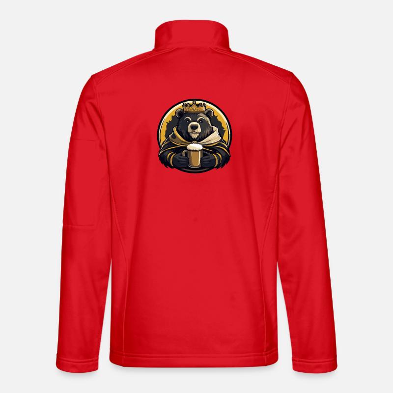 Bear Beer Funny - Unisex Softshell Jacket - red