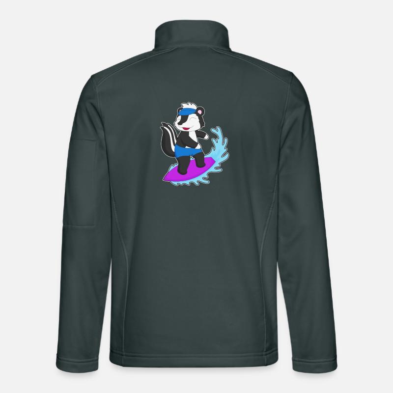 Skunk Surfing Surfboard Summer Unisex Softshell Jacket