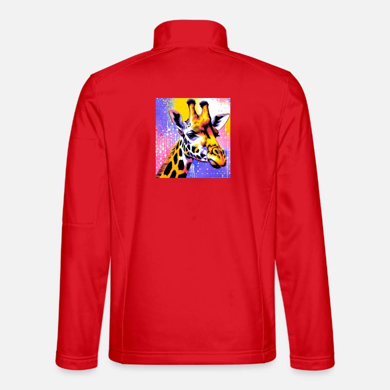 Giraffe - Unisex Softshelljacke - Rot