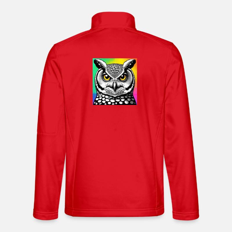 owl - Unisex Softshell Jacket - red
