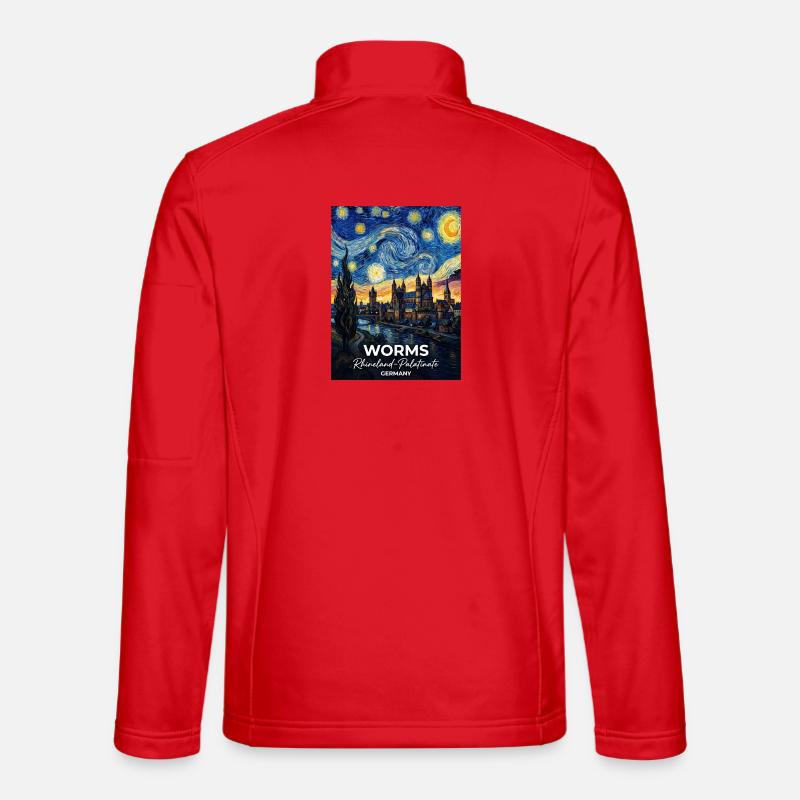 Worms Germany Sternennacht - Unisex Softshelljacke - Rot