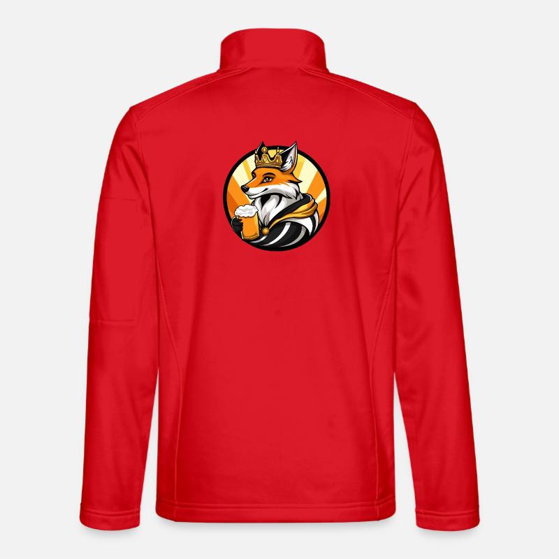 Fox Beer Funny - Unisex Softshell Jacket - red