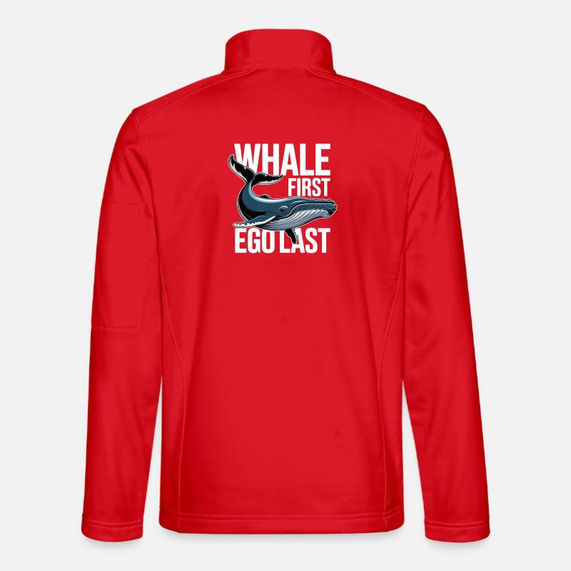WHALE FIRST • EGO LAST #2 - Unisex Softshelljacke - Rot