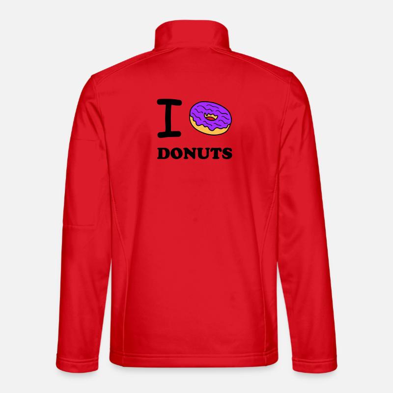 I Love Donuts - Unisex Softshelljacke - Rot