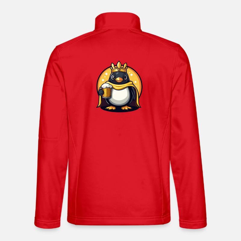 Penguin Beer Funny - Unisex Softshell Jacket - red
