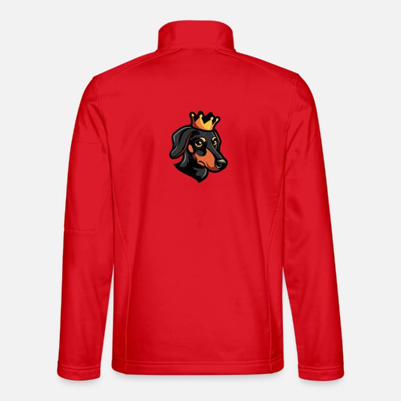 Dachshund Dog Dachshund Crown - Unisex Softshell Jacket - red