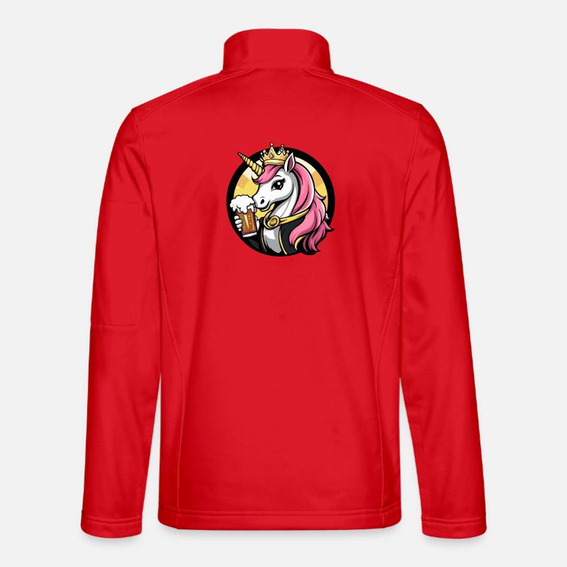 Einhorn Bier Lustig - Unisex Softshelljacke - Rot