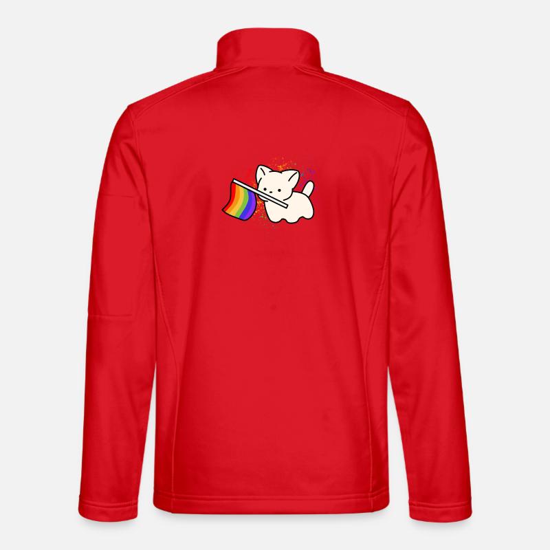 Cute Pride Hund Rainbow Flag Design - Unisex Softshelljacke - Rot