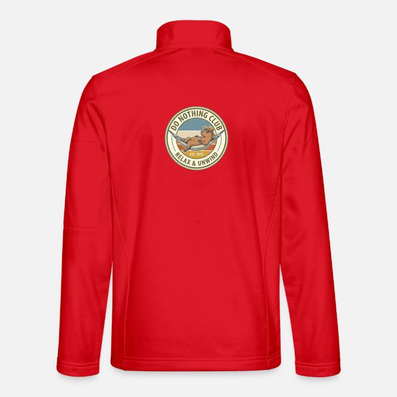 Do Nothing Club Relax Badge - Unisex Softshelljacke - Rot