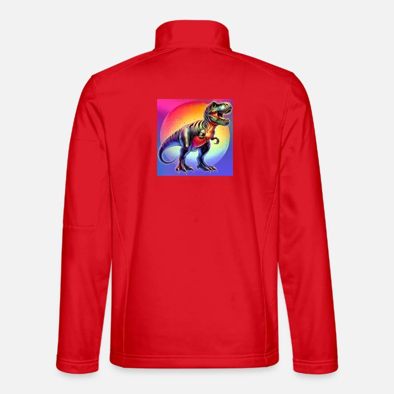 Dinosaurier - Unisex Softshelljacke - Rot