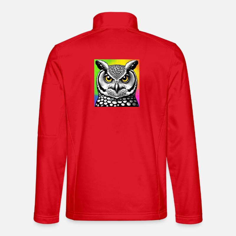 owl - Unisex Softshell Jacket - red