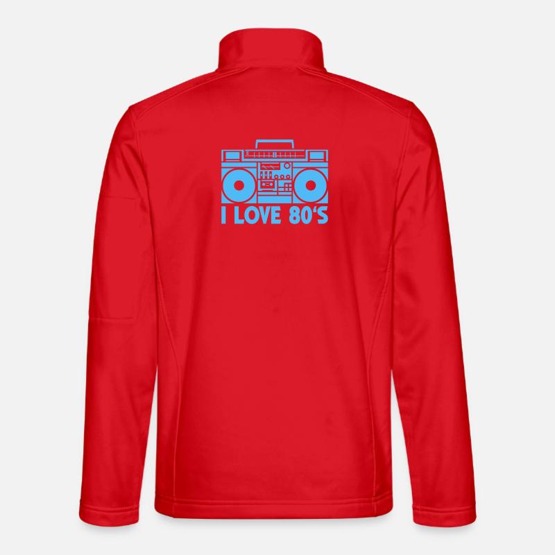 80s Boombox Statement - Unisex Softshell Jacket - red