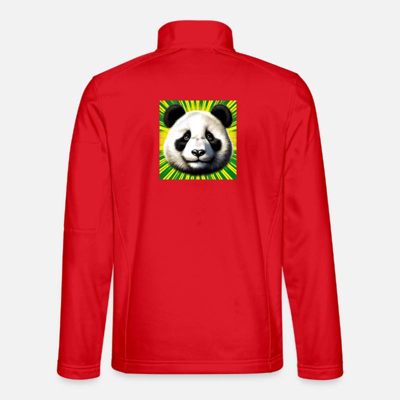 panda - Unisex Softshell Jacket - red