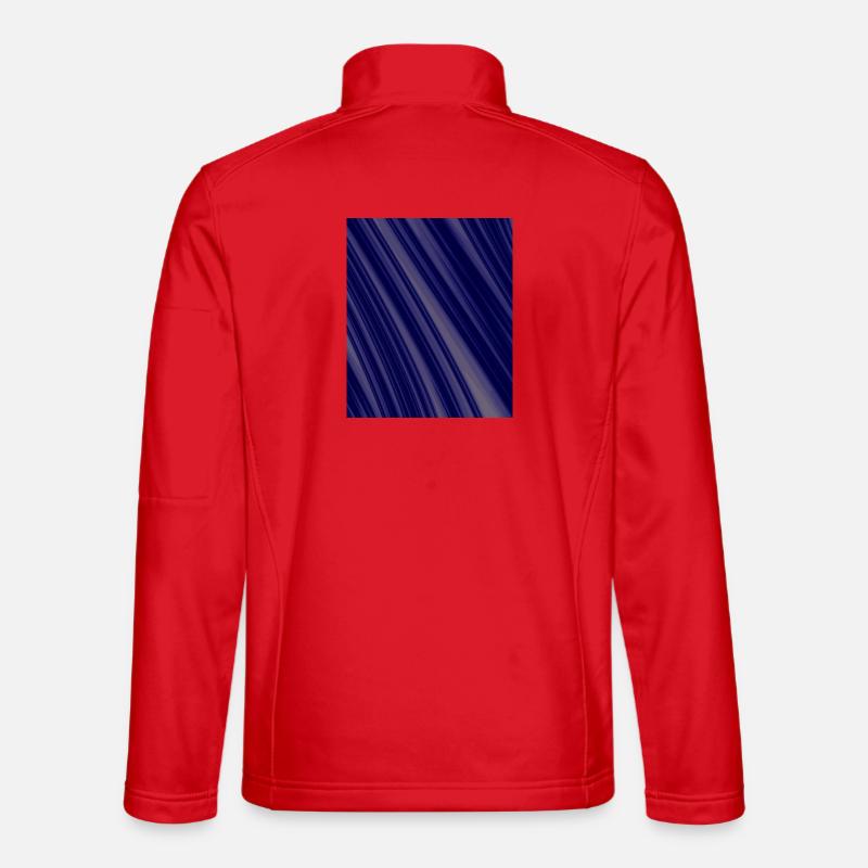 Navy Diagonal Structures - Unisex Softshell Jacket - red